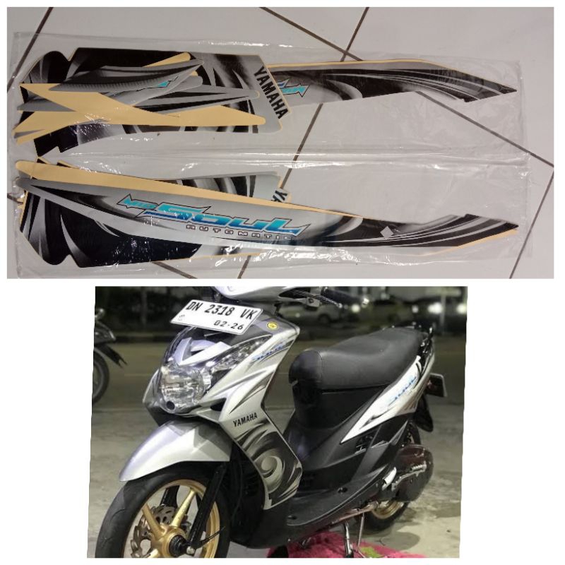Stiker striping mio soul 2007 silver sticker mio soul 2007 silver