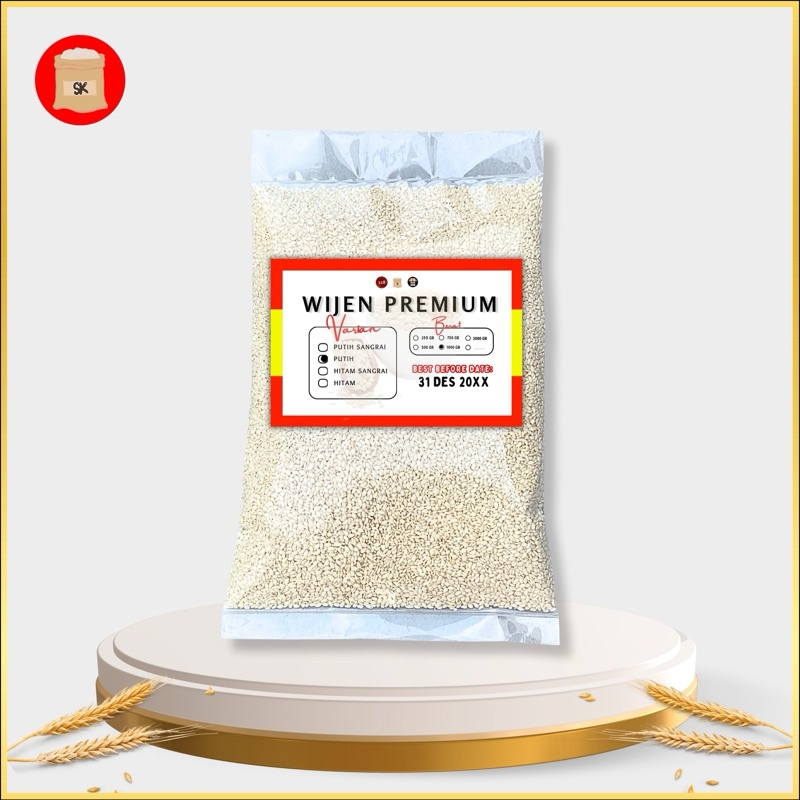 

1 kg Biji Wijen Putih Mentah Premium - Raw White Sesame Seed