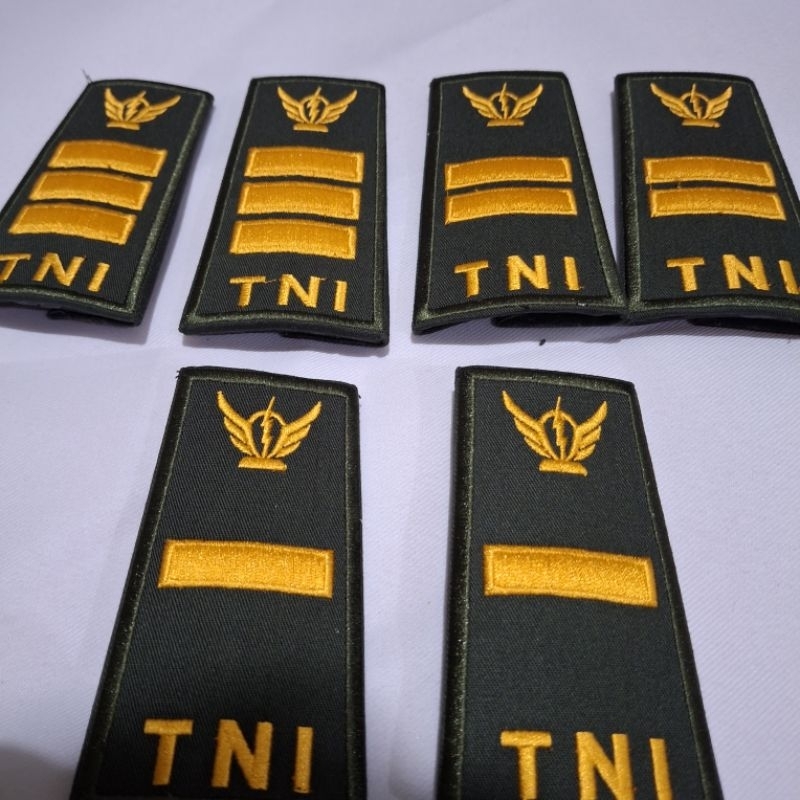 pangkat pdh cke hub terbaru letda letu kapten lis merah/tanpa lis