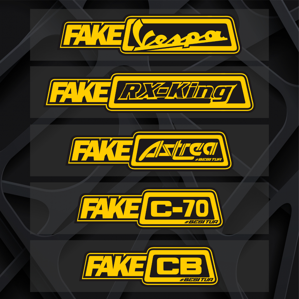 stiker motor fake rx-king /cb/astrea/aerox/pcx