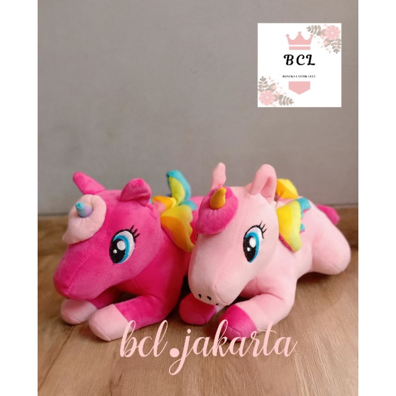 Boneka Kuda Poni Ukuran Kecil Bahan Velboa Lembut Isi Dakron