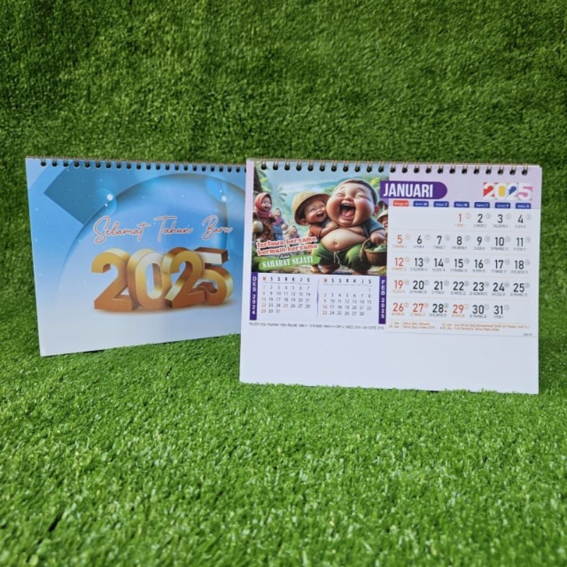 

Kalender Meja tahun 2025 motivasi karikatur km 05 ukuran 21 x 16 cm (terima castume cetak merek)