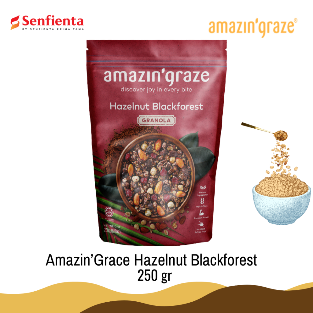 

Amazin'Graze Hazelnut Blackforest Granola 250 gr