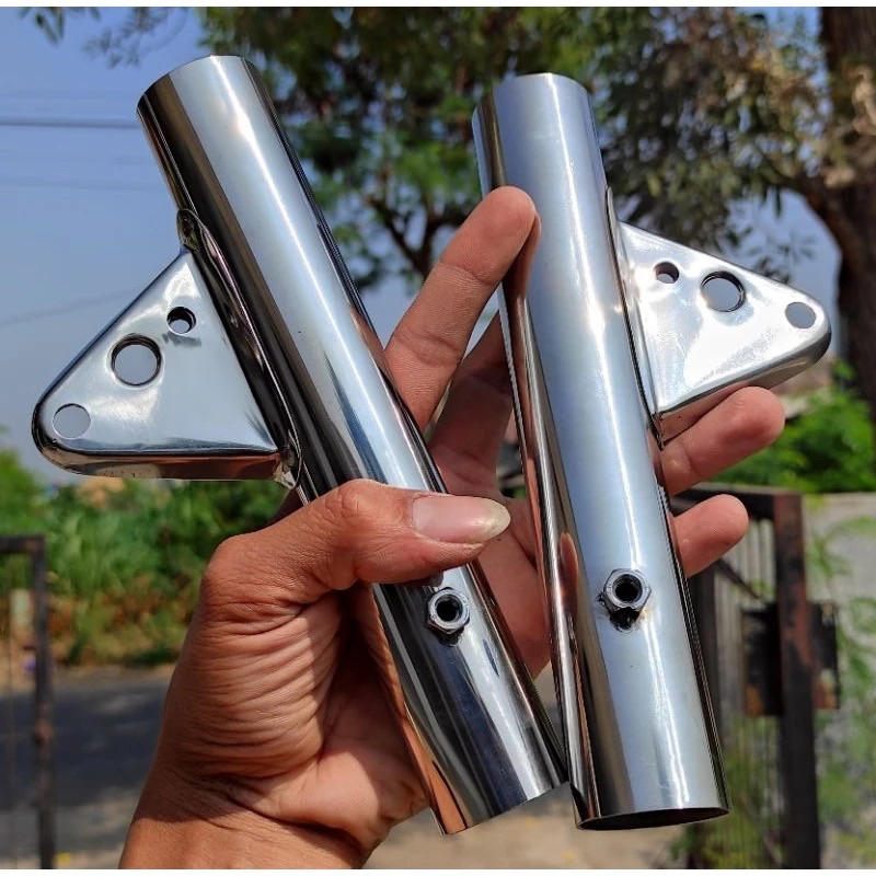 pangkon dudukan lampu cb k5 pnp as 33 stenlis