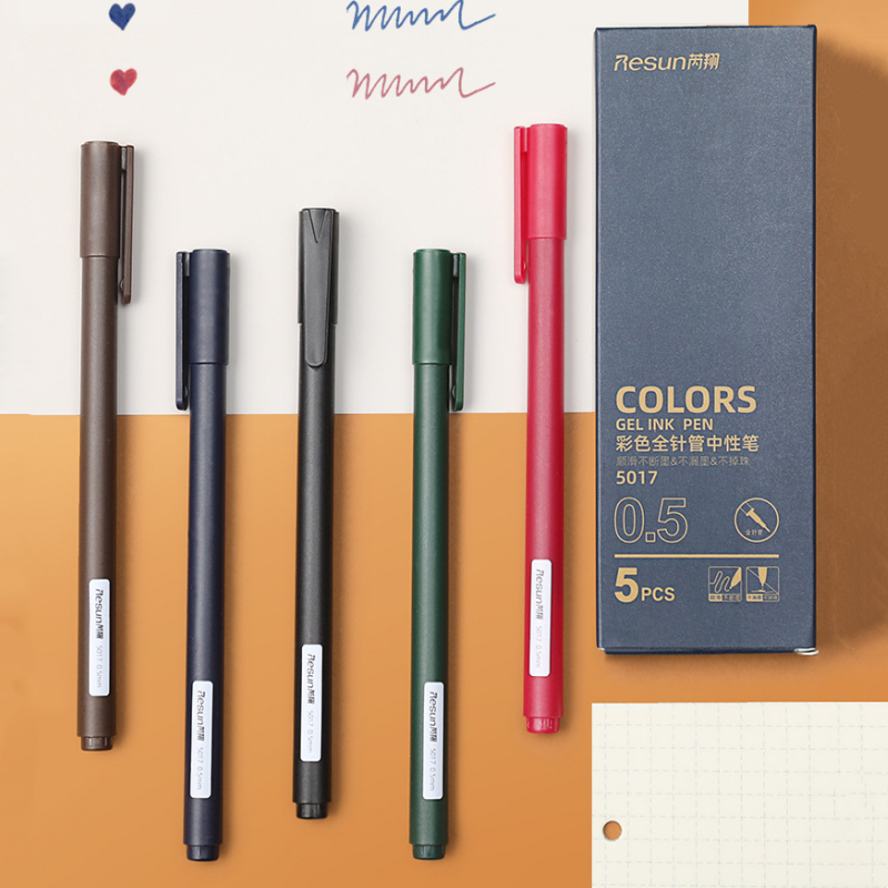 

5 COLORS GEL MARKER PEN SET /DRAWING PULPEN WARNA WARNI AESTHETIC /BALPOIN BOLPEN PENA MORANDI PASTEL RETRO JURNAL SCRAPBOOK