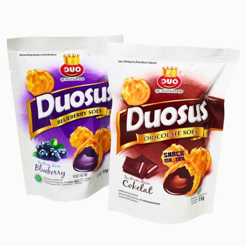 

Duosus Soes Kering Coklat Cokelat Blueberry Cheese Vanilla 35gr