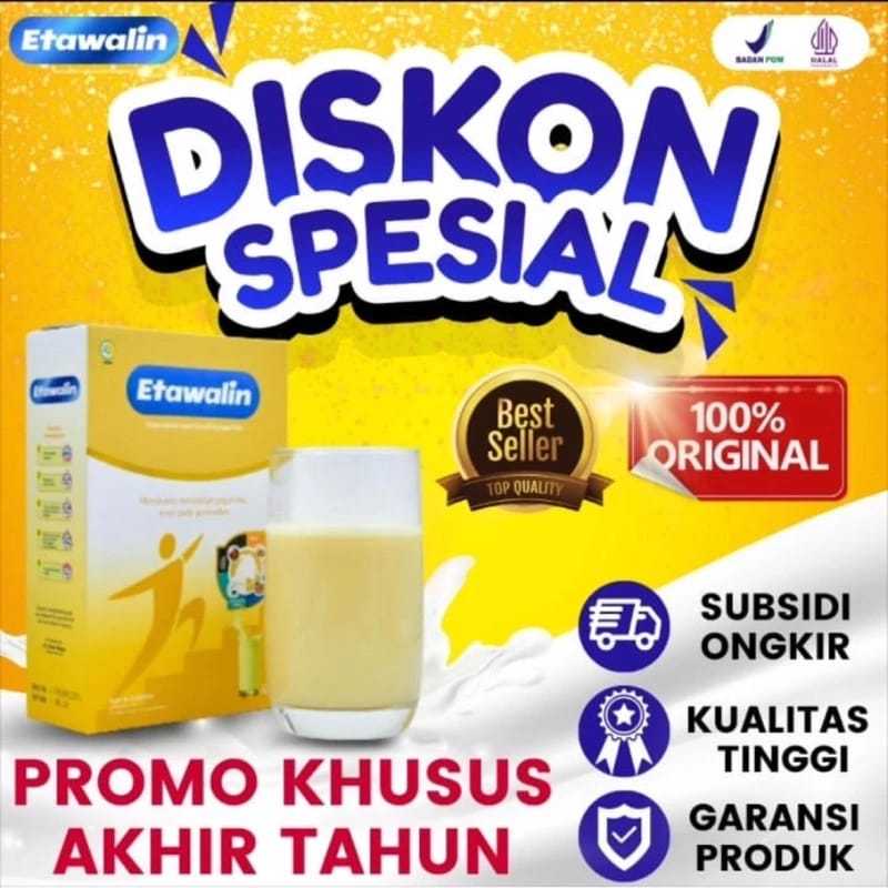 

DISKON SPESIAL!!! ⭐⭐⭐⭐⭐ETAWALIN Original Susu Kambing Etawa Atasi Nyeri Sendi Dan Tulang Official 1 Box 200 Gr