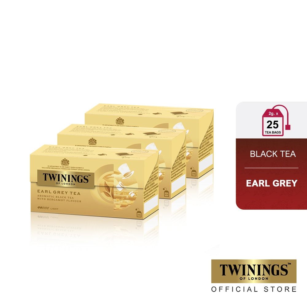 

Twinings Paket Bundle Set 3 Teh Hitam Bergamot Earl Grey Tea 25x2gr