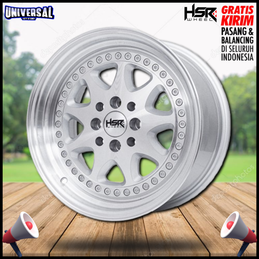 VELG HSR BAVARIA R16X8/9 H8X100-114,3 ET30/25 GSMFL CELONG BUAT KIJANG VIOS LIVINA