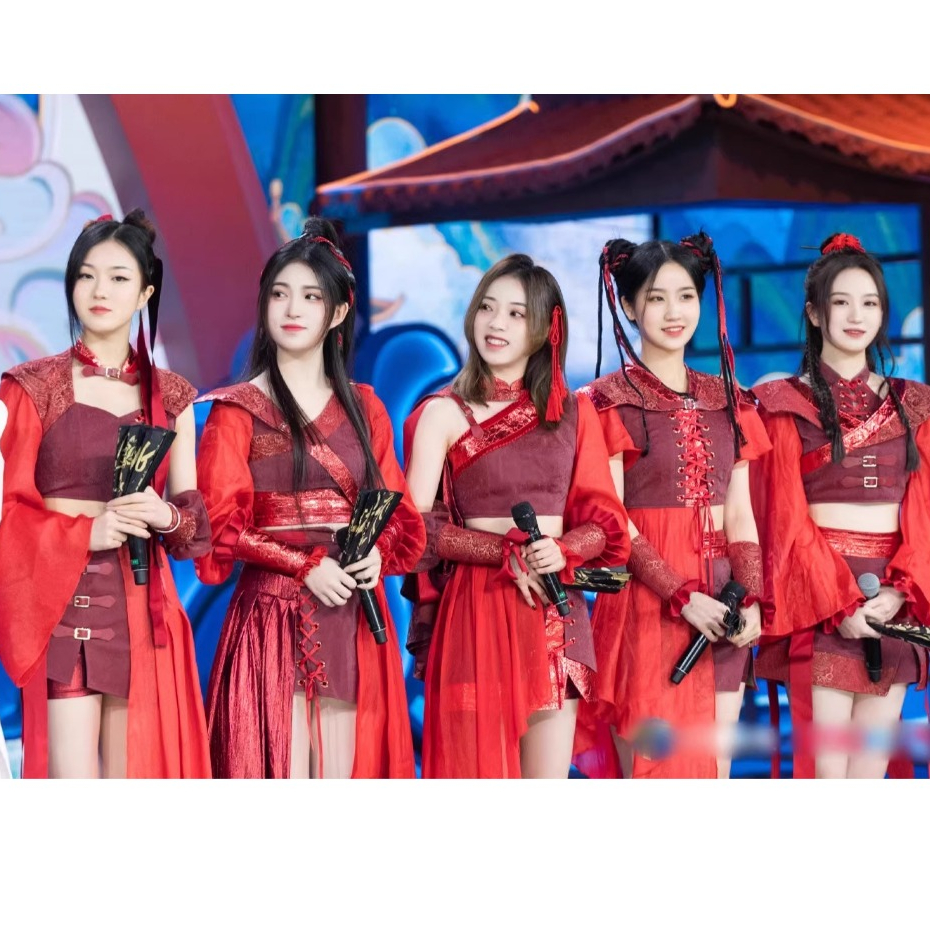 Baju Set Dance Wanita Import China Oneset Merah kpop Dancer