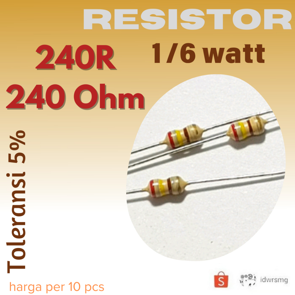 R Resistor 240R R240Ohm 1/6w 240 ohm 240ohm 1/6 watt 5%