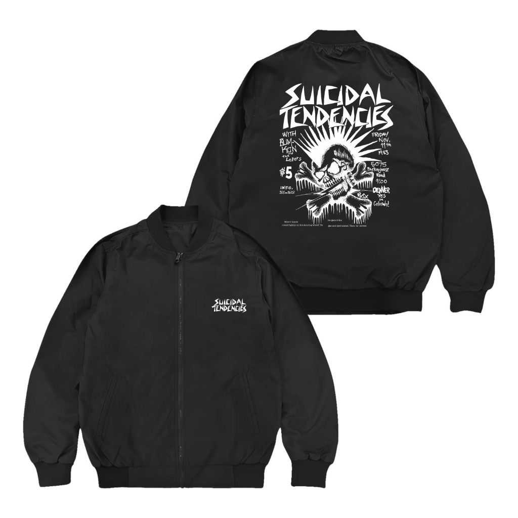 Yinyanks Jacket Bomber Suicidal Tendesies Pria Black