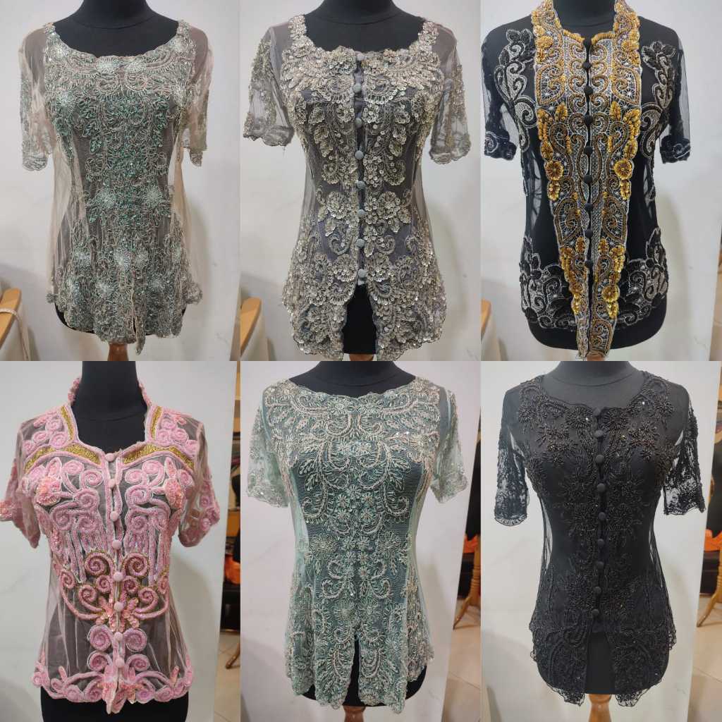 Pre Loved Kebaya Brokat Lengan Pendek