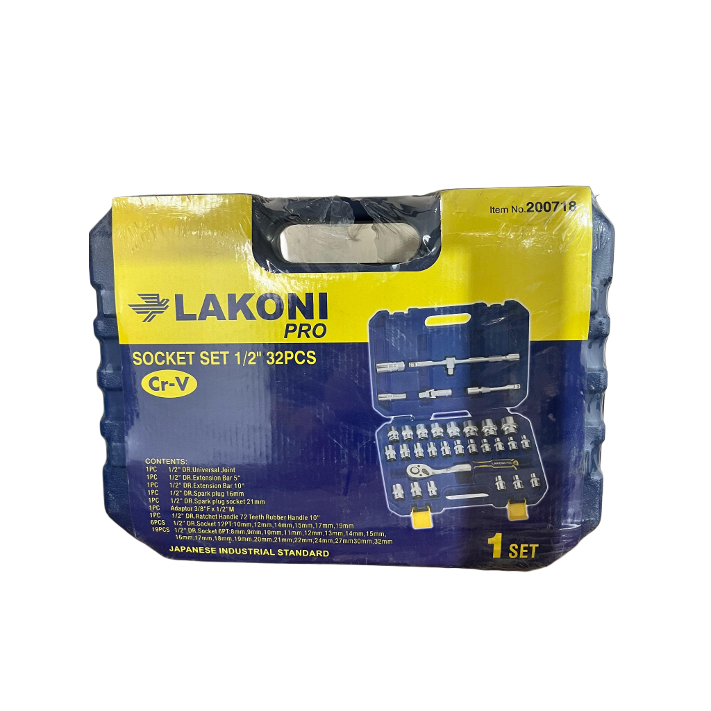 Socket Set 32 Pcs JETJO TOOLS 200718 / Socket Set 1/2" 6 PT JETJOTOOLS LAKONI PRO