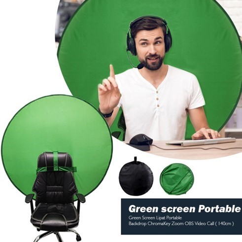 Green Screen Lipat Portable | Background untuk Zoom