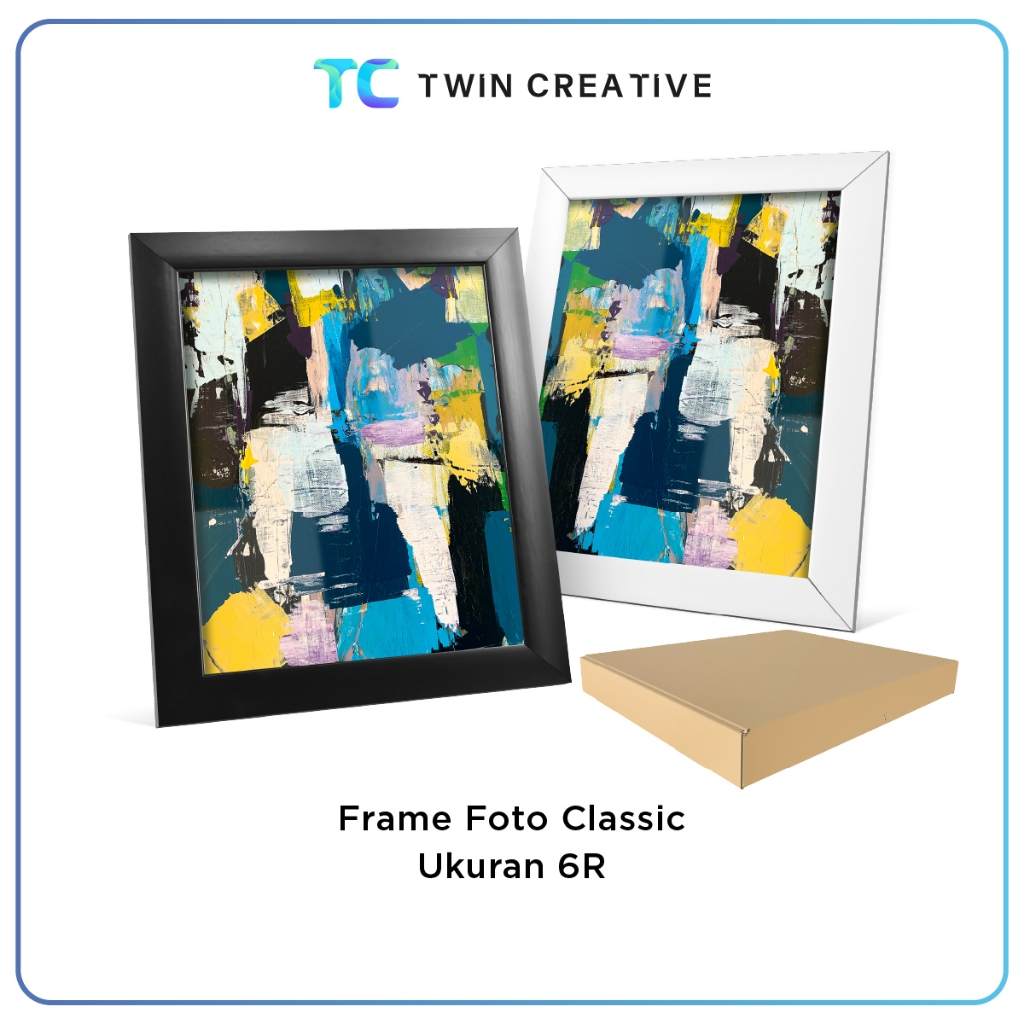 Foto Frame Dinding Aesthetic Frame Meja Minimalis Ruang Bingkai Fiber  - Foto Frame Classic 6R Tipis