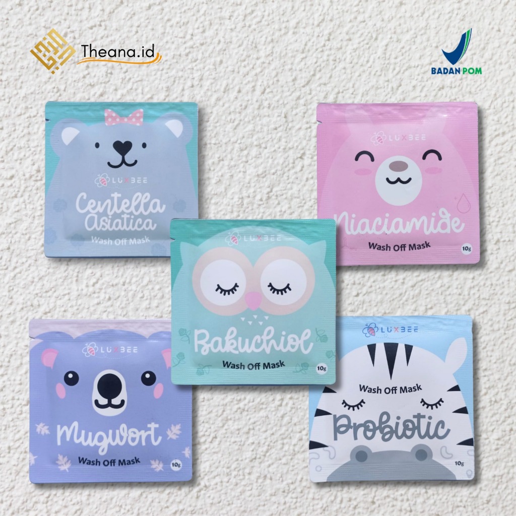 Luxbee Wash Off Mask Masker Organik Bpom Masker Wajah 10 gr
