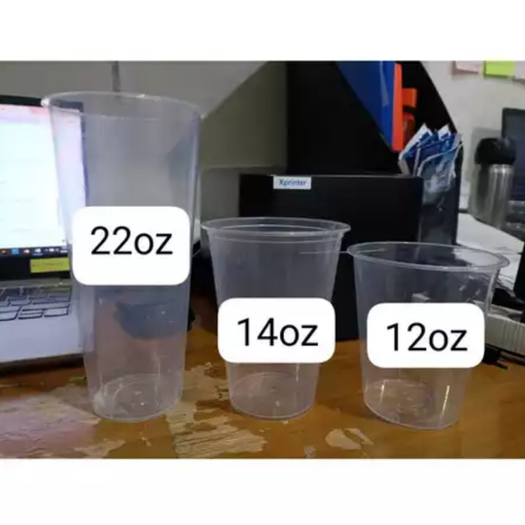 Gelas Cup Injection 12oz 14oz 22oz Isi 25pcs Thinwall Inject Gelas Plastik PP Injection
