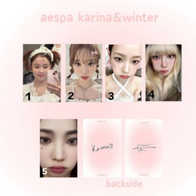 PHOTOCARD KPOP AESPA UNOFFICIAL REPLIKA  KARINA ZOOM WINTER MELET