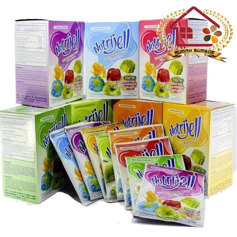 

(12 sachet x 1 box) NUTRIJELL Jelly Powder 10Gr Aneka Rasa Buah Buahan dan Coklat Cincau