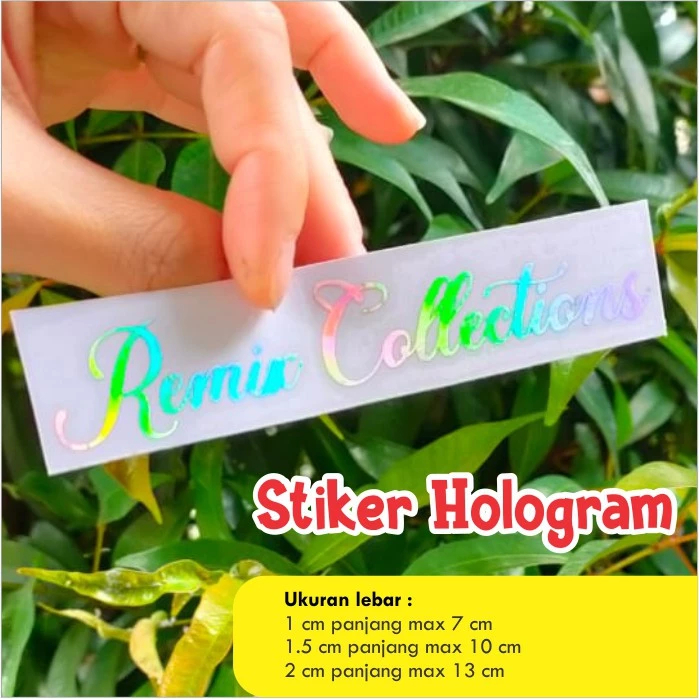 Stiker Hologram Nama TERMURAH / cutting nama Hologram