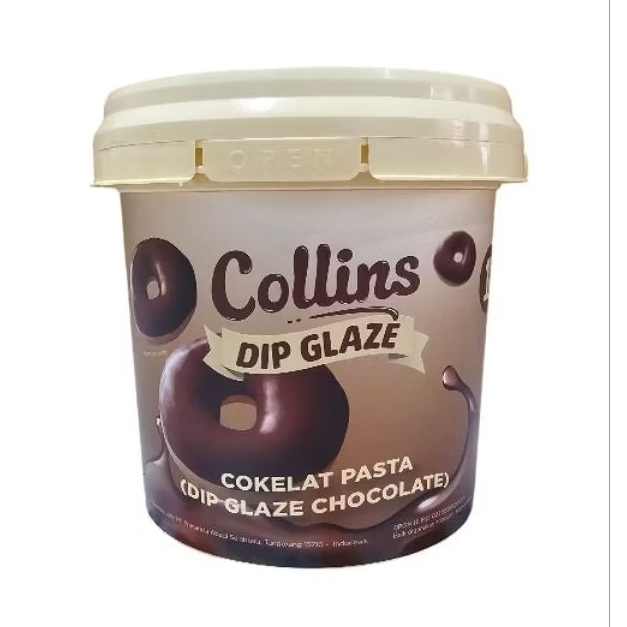 

Collins Dip Glaze 1 kg cokelat pasta coklat Dip Glaze Chocolate Toping Rasa Bahan Kue Makassar