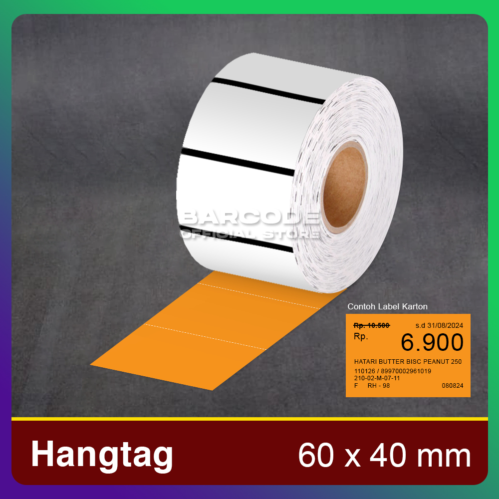 

Label Harga Rak Gondola 60x40 mm Hangtag 60x40mm Blackmark 60 x 40 mm Stiker Hang Tag Black Mark