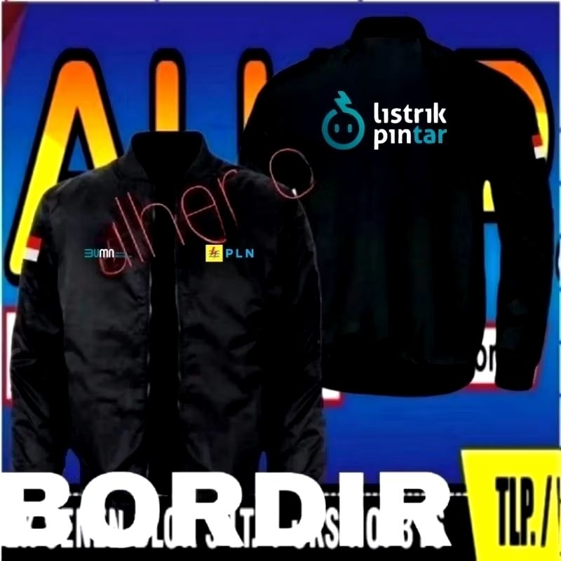Jaket bordir listrik pintar jaket listrik pintar jaket bomber listrik pintar jaket kerja listrik pin
