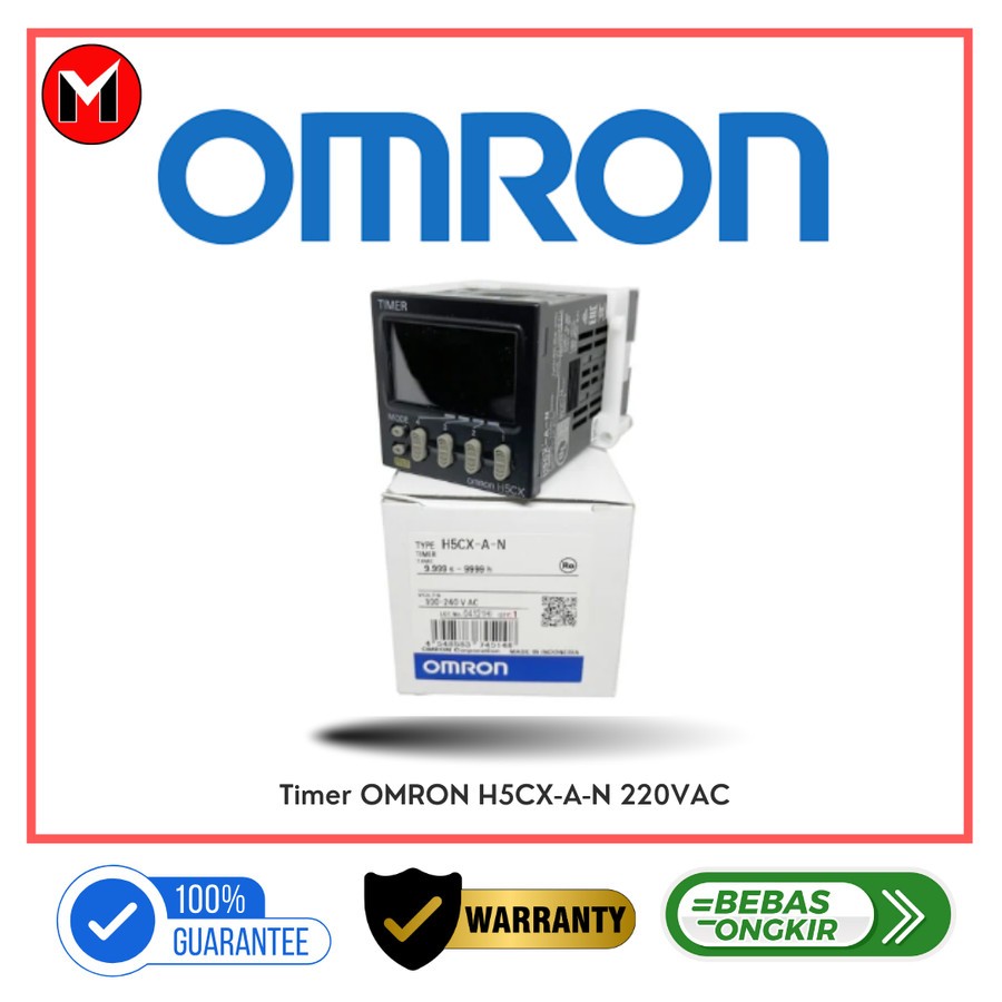 TIMER DIGITAL OMRON H5CX-A-N 220V ORIGINAL SNI - COUNTER PANEL LISTRIK/INDUSTRI