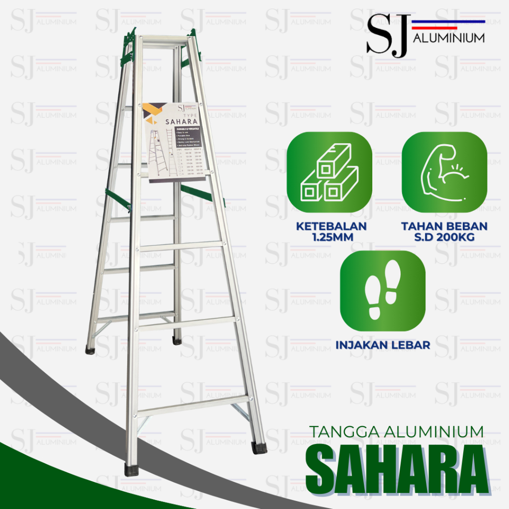 Tangga SAHARA - Tangga Aluminium - Tangga Lipat Aluminium / Tangga Multifungsi JUMBO - 175 CM / 1,75