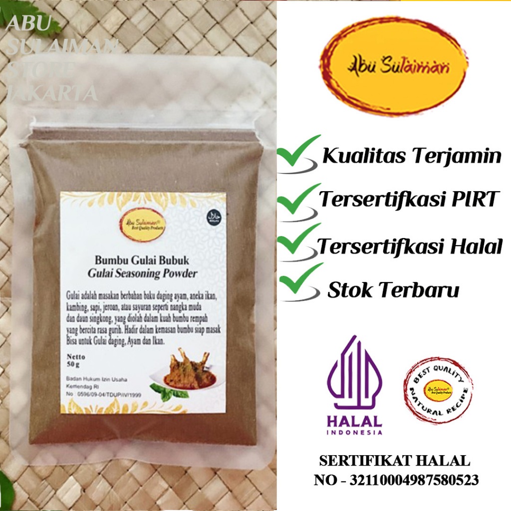 

Bumbu Gulai Instan / Instant Gulai Seasoning Abu Sulaiman Store Jakarta