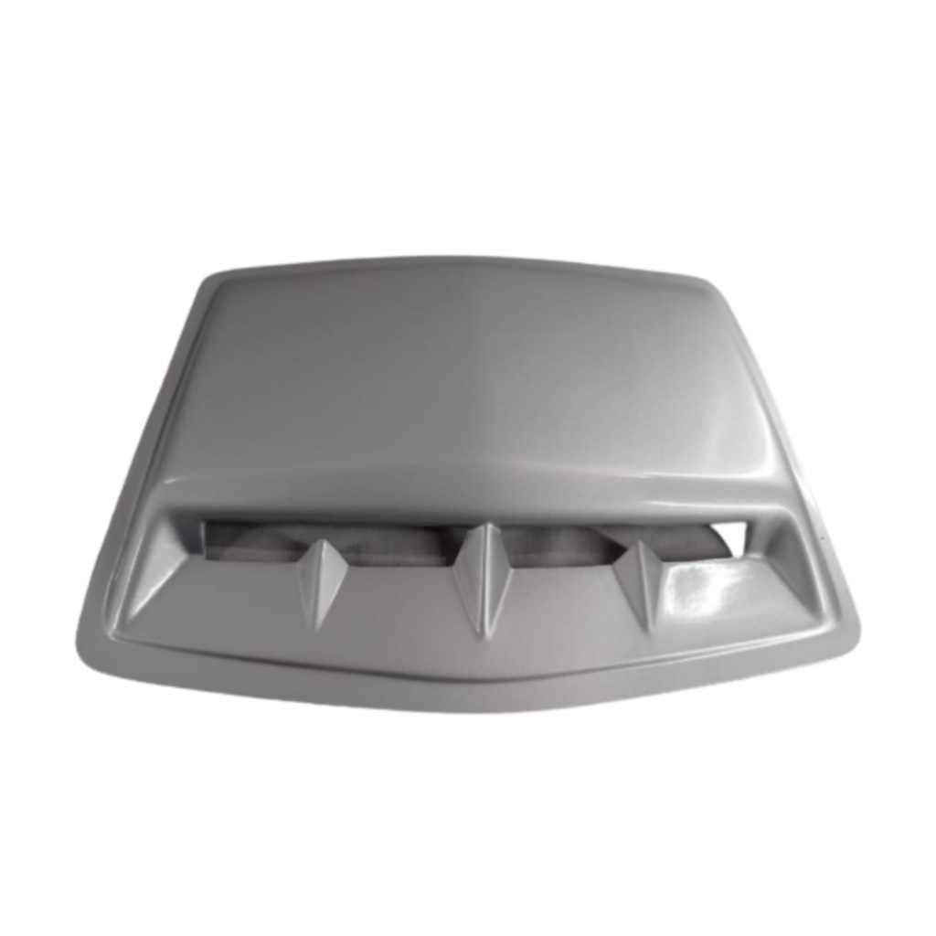 (AUTO IMP) Air Flow Air Scoop kap mesin Universal Sporty Putih Hitam Silver Di Atas Kap Mobil