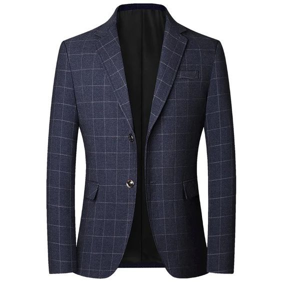 Termurah Jas Blazer Formal Pria Tartan Motif Kotak Model Slim Fit Casual Terbaru Keren Kekinian