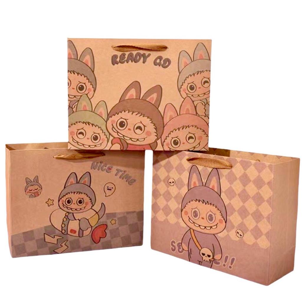 

PAPER BAG COKLAT LABUBU H-18016-B / TAS KANTONG KADO / GOODIE BAG
