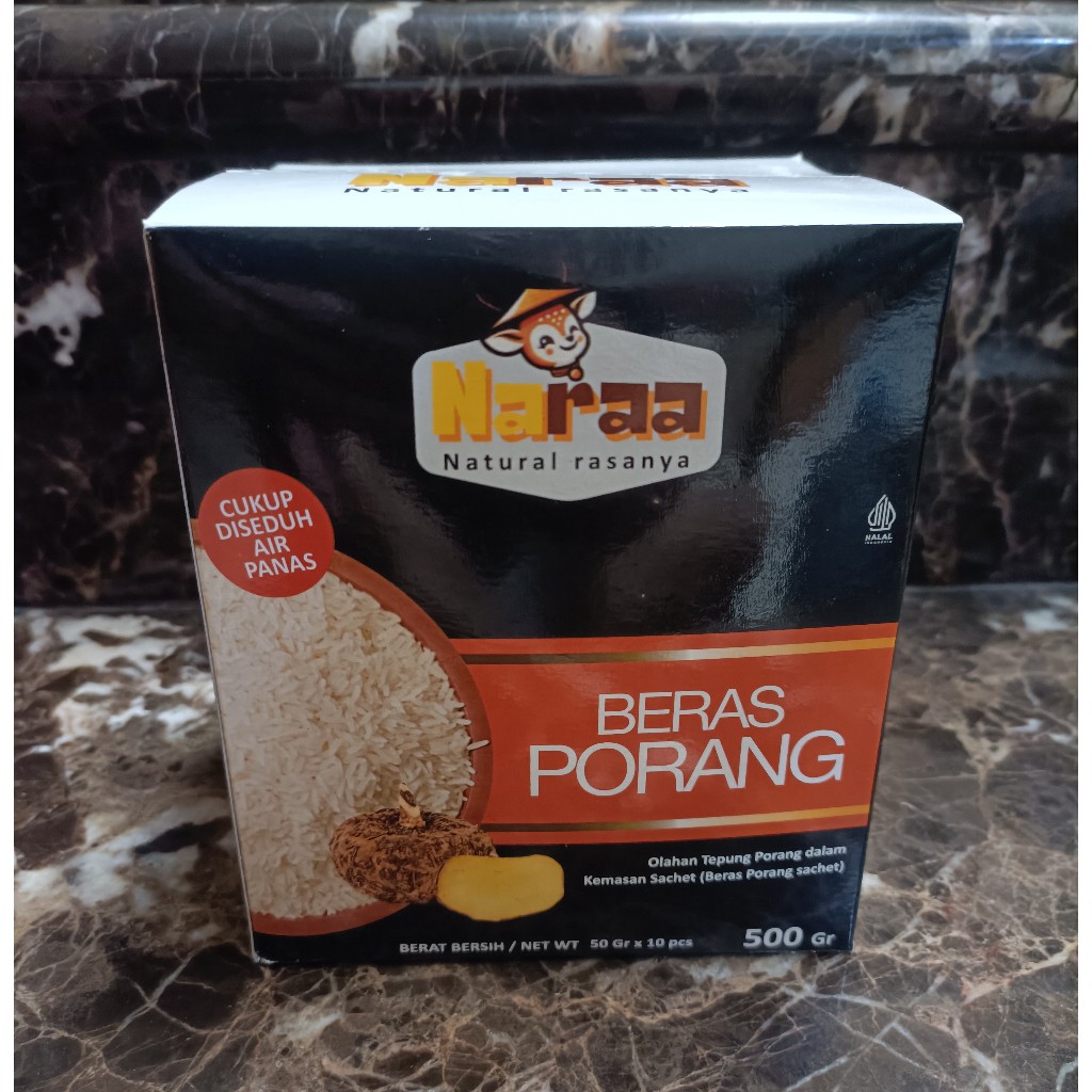 

Beras Porang Sachet NARAA 500gr 500 Gram 50gr x 10 Sachet