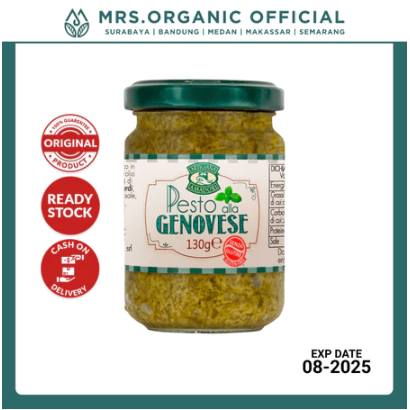 

ARTIGIANA Saus Masak Saus Pesto Khas Italia Genovese Pesto Alla Genovese 130 gr - Gluten FREE