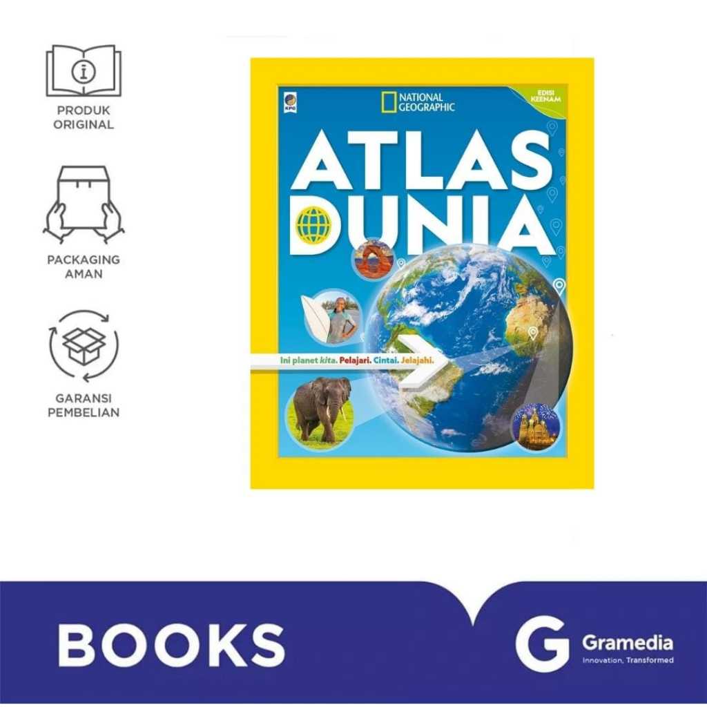 Gramedia Gandaria - National Geographic Atlas Dunia ( National Geographic )