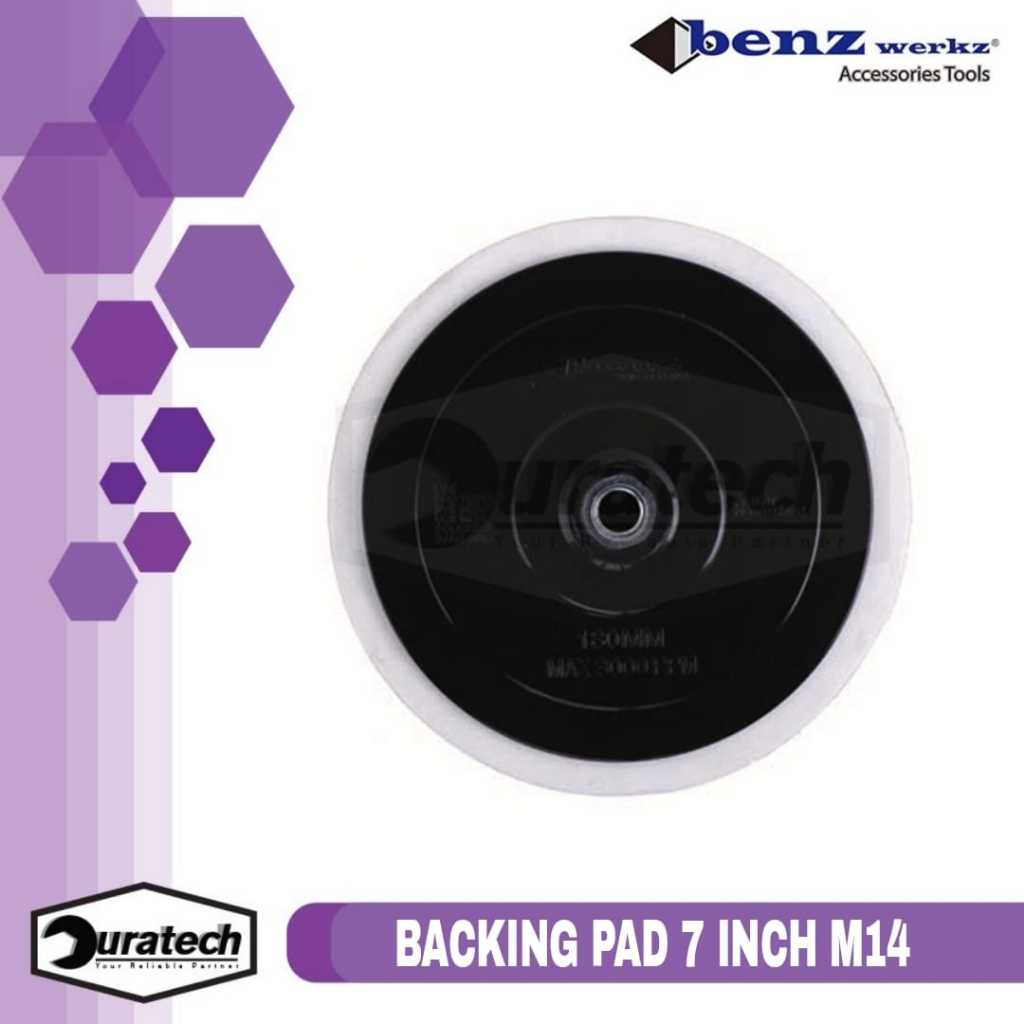 Backing pad 7 inch M14 / Polishing pad perekat mobil 7 inch / Tatakan amplas busa poles Benz / Tatak
