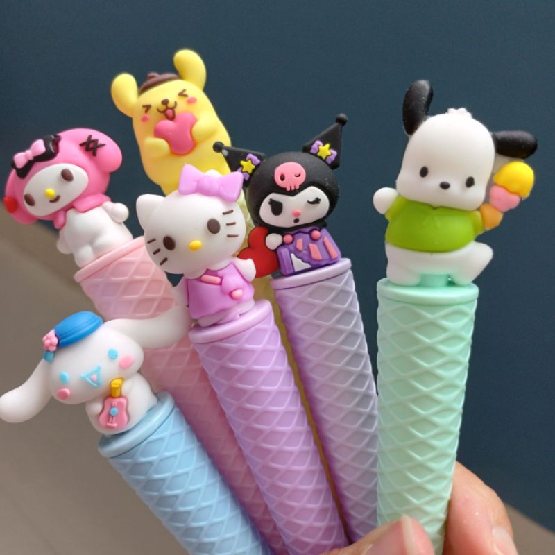 

Pulpen ice cream cone sanrio POMPOMPURIN MY MELODY HELLO KITTY KUROMI CINNAMOROLL POCHACCO