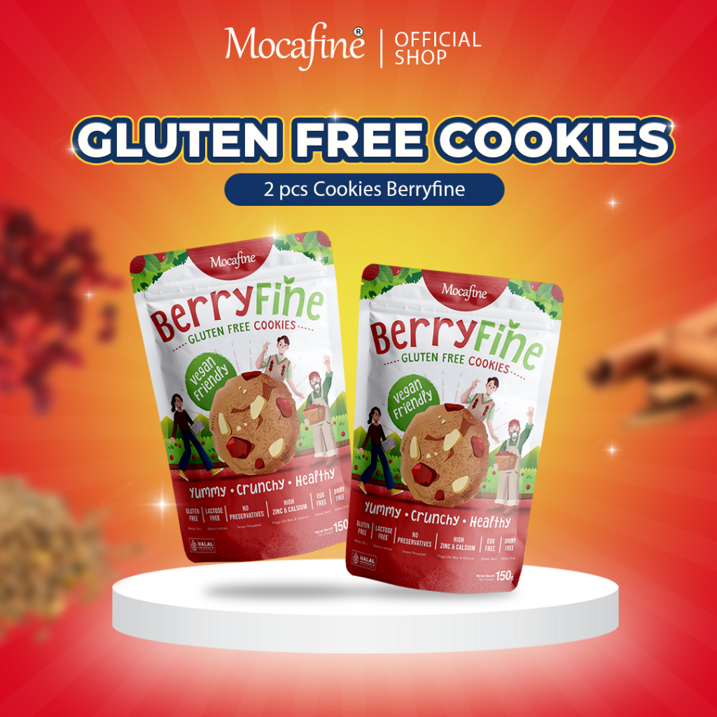 

[Paket Hemat] Healthy Cookies Berryfine - Gluten Free - Egg Free - Dairy Free - 2 pcs - 150 gr