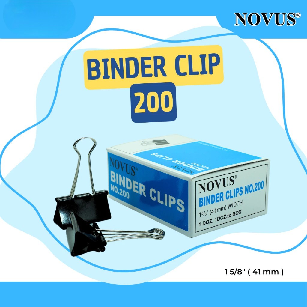 

Novus Binder Clip/Klip Kertas No.200 (41 mm)