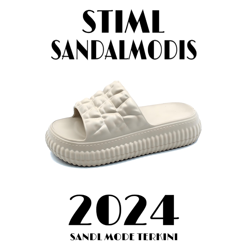 Stiml 2025 Sandal Wanita Special TINGGI 7 CM Bahan Ringan - Sandal Wedges Karet Wanita