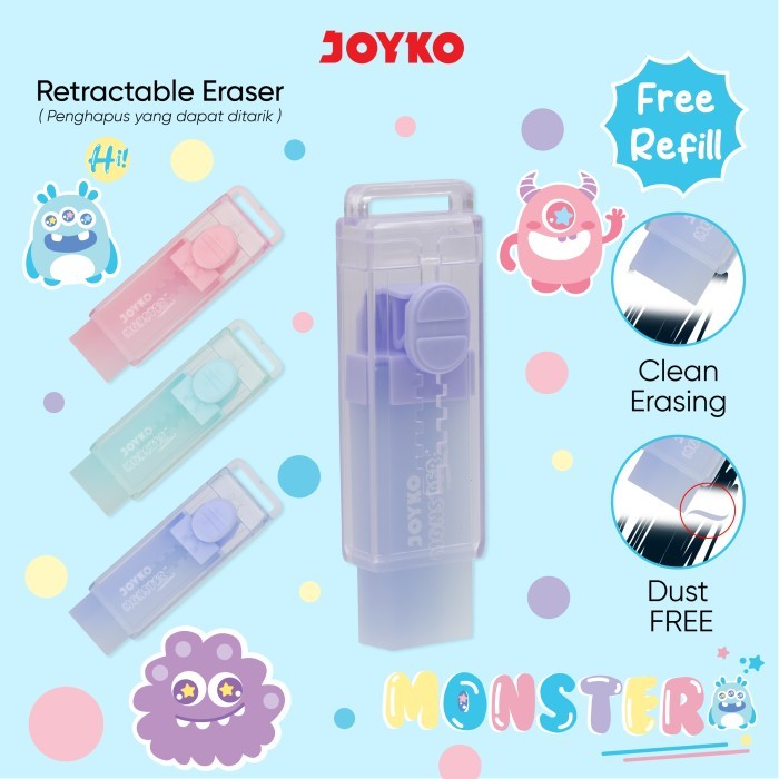 

Joyko eraser /penghapus ER-147 FREE REFILL (hi monster)