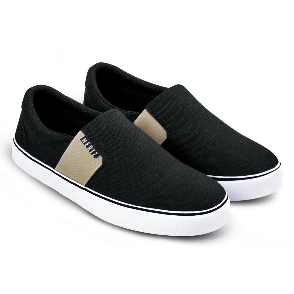 Hertz - Sepatu Slip On Pria H 3393 Brand Hertz Sepatu Casual Kuliah Sekolah Kerja Jalan Jalan Murah 