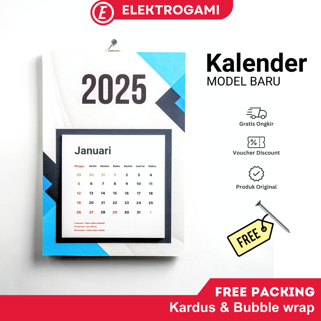 

ELEKTROGAMI - KALENDER 2025 Model Baru Tema Biru Muda Estetik (KNR - 02)