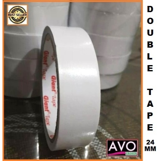 

Double tape 24mm lakban kertas 1 inch Murah