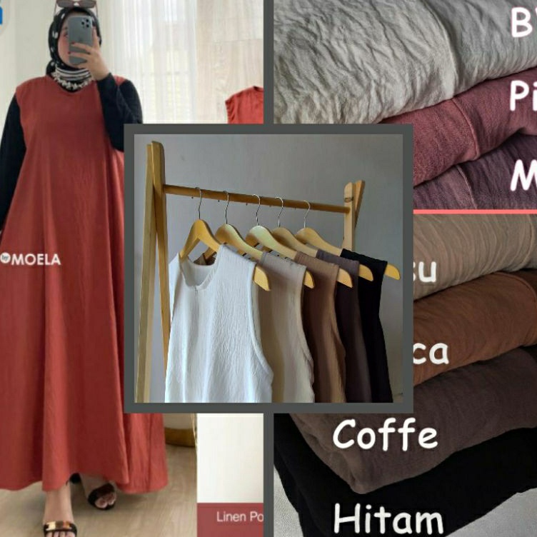 KODE C38Q Inner dress crinkle airflow jumbo big size over size busui busui non busui daleman gamis b