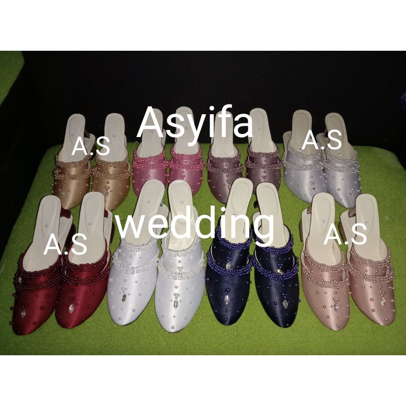 Selop mutiara Couple / Sepasang sepatu pengantin pria dan wanita termurah