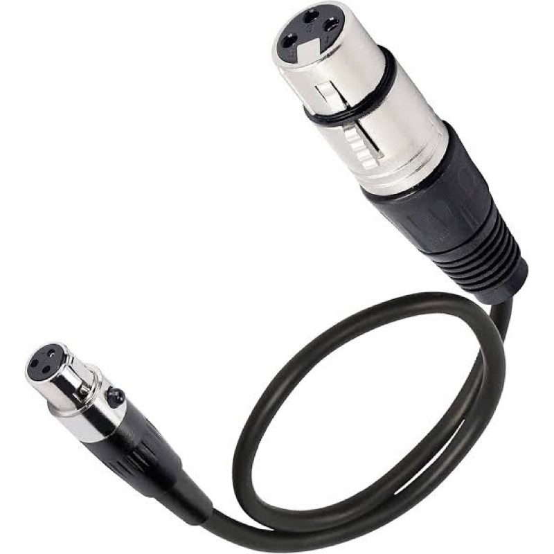 XLR female to XLR female mini 3 pin