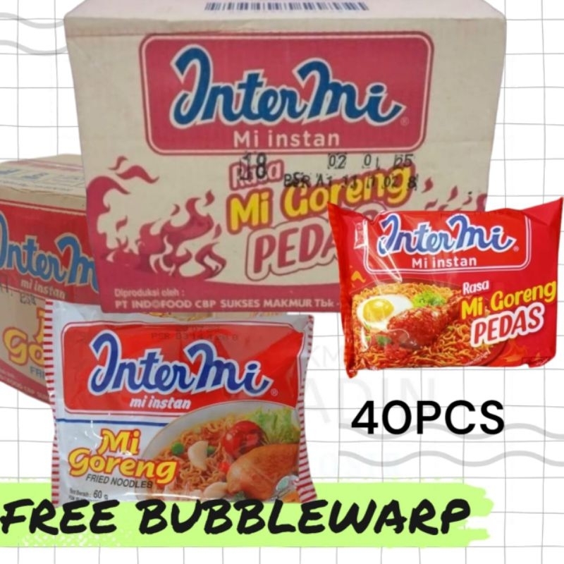 

(40PCS) Intermi Goreng & Pedas Mie Murah FREE BUBBLEWARP